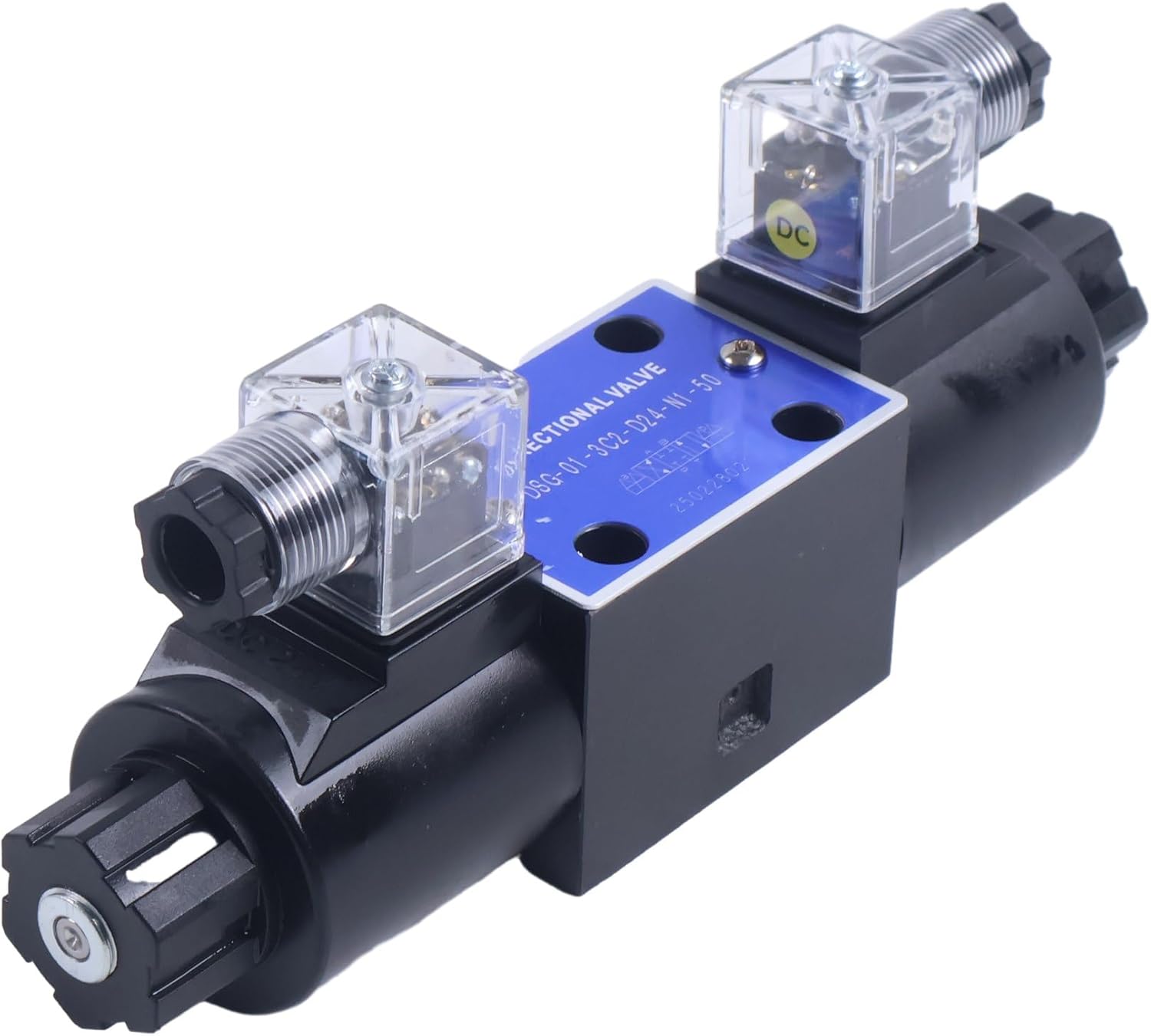 Hydraulic Solenoid Valve DSG-01-3C3-D24-N1-50 DSG-01-3C2-D24-N1-50 Fits Dozer Forklift Loader Excavator Compatible with Yuken