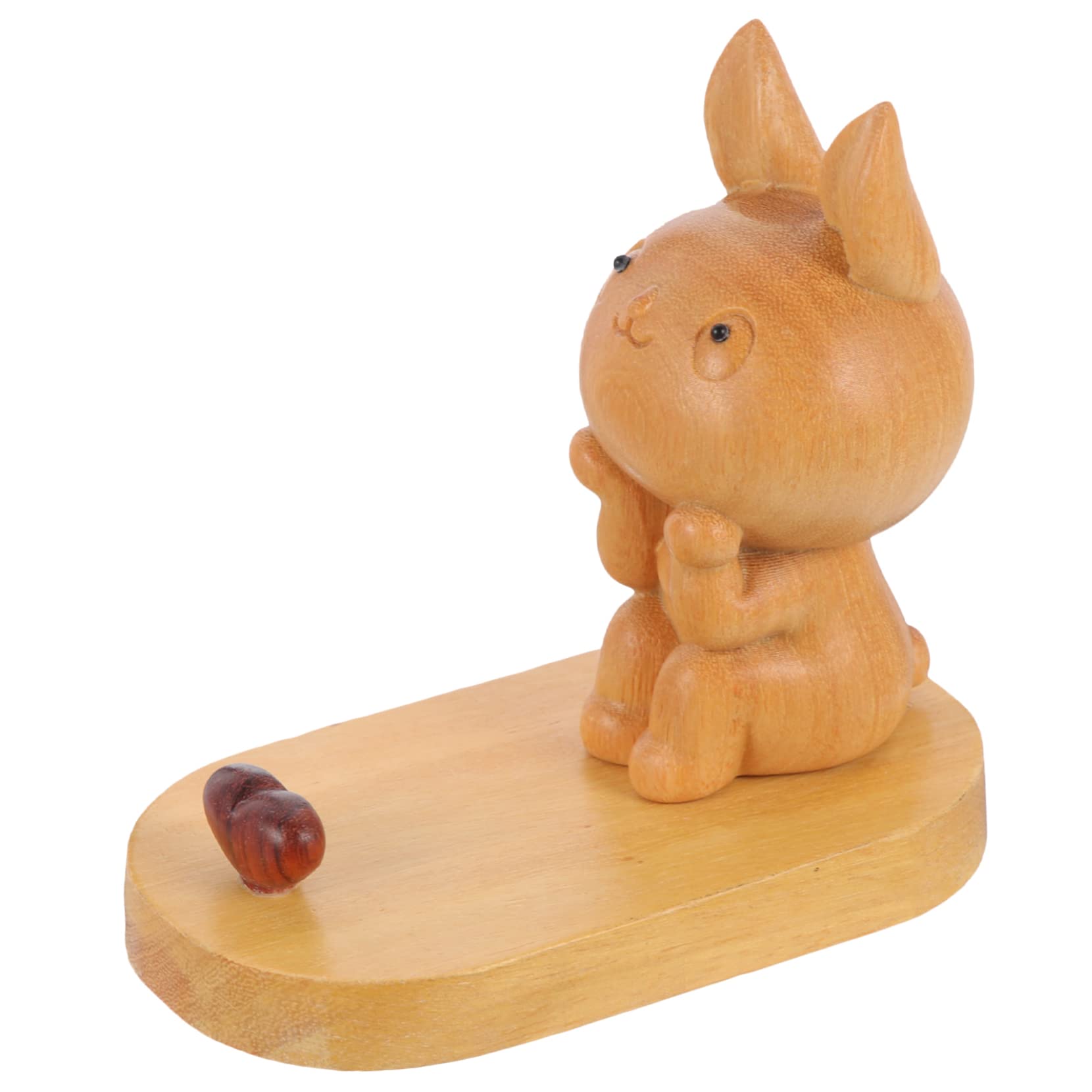 YARNOW 3pièces Support De Téléphone Bois Forme De Lapin Porte Téléphone De Bureau Accessoire Décoratif pour Smartphone Support Stable Et Mignon