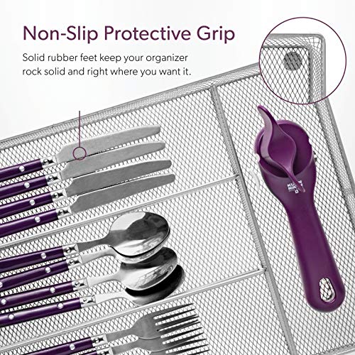 image for Mindspace Cutlery Tray, 4 Compartments | Flatware Tray For Drawer | Ki