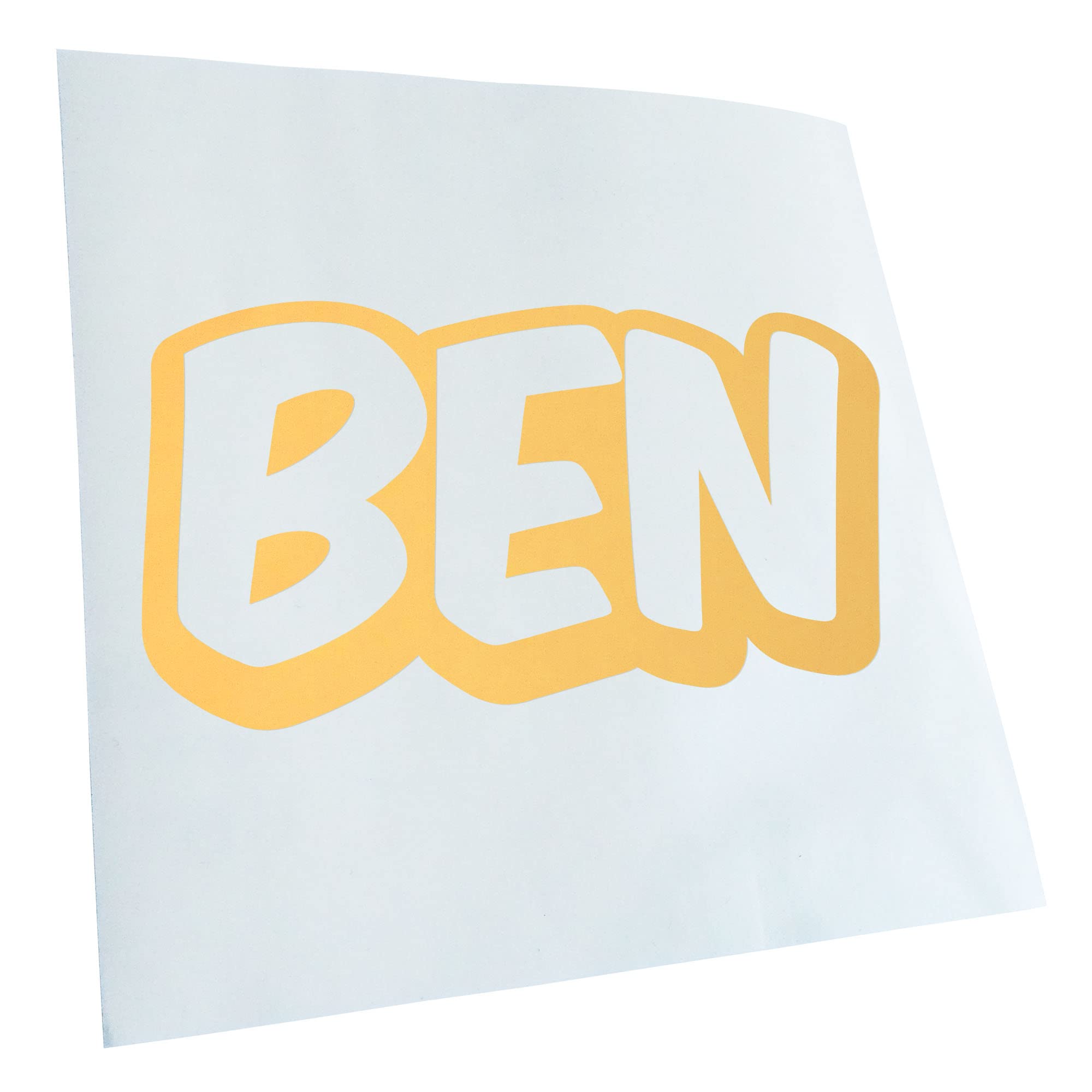 Kiwistar Ben First Name Boys Sticker 25 Colours Neon Matt
