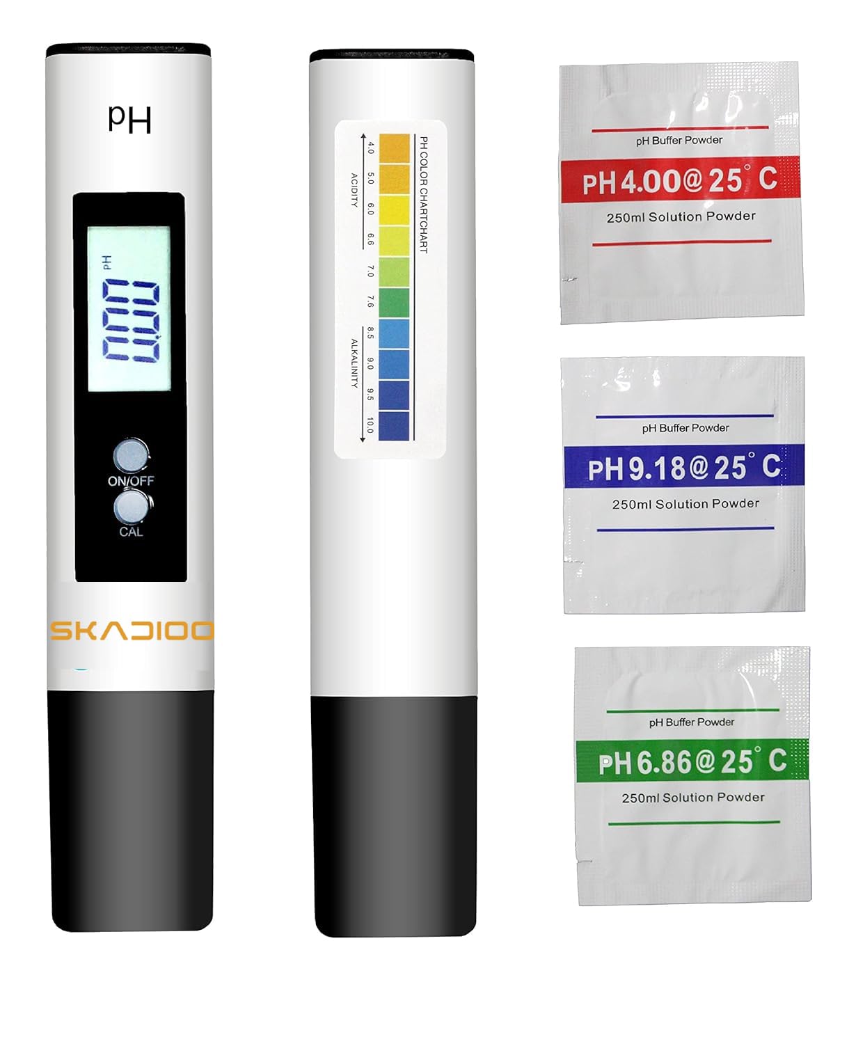 SKADIOO Ph Meter With Auto Callibration Ph Meter For Water Testing|Ph Meter|High Accuracy With 0.00-14.00Ph Ph Tester Temperature&Water Quality Test,Swimming Pool ,1 Piece,White-image-44