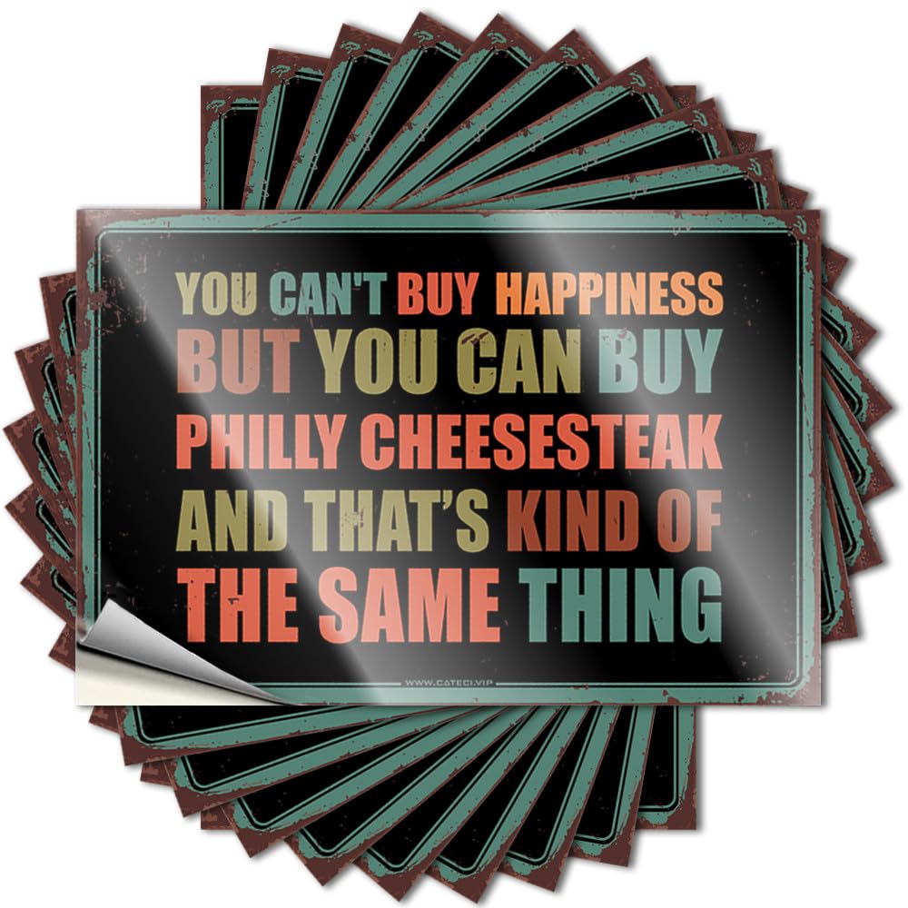 You Can't Buy Happiness But You Can Buy Philly Cheesesteak Fuzzy Tattoo | Farm Waterproof Vinyl Reusable Surf Removable Decal Peel Stick(8X12CM)