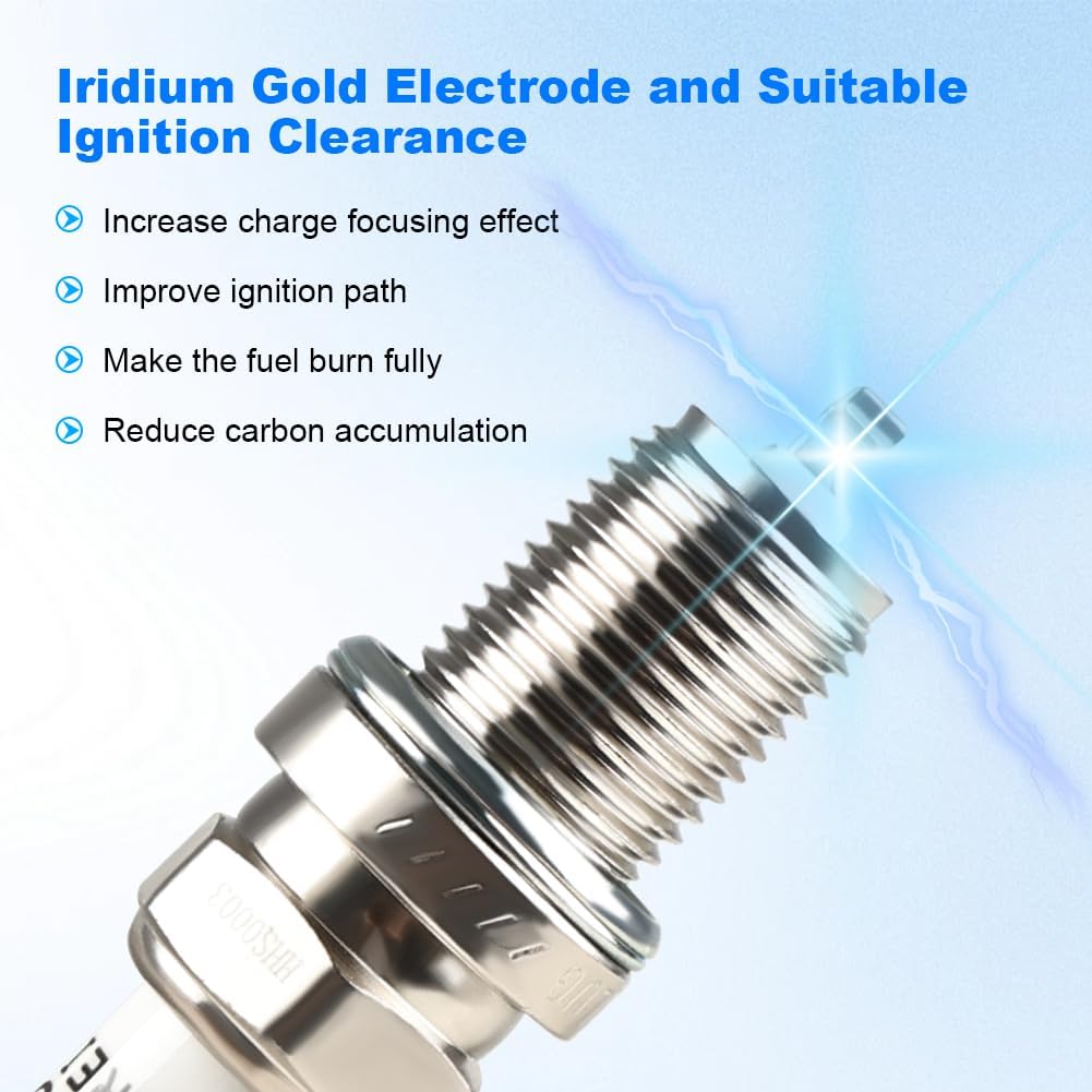 JDMON Ignition Coils Pack with Spark Plug Compatible with Subaru Legacy&Outback H4 2010 2011 2012 2.5L Replacement for UF-668 7092 22433AA620 BKR6EGP