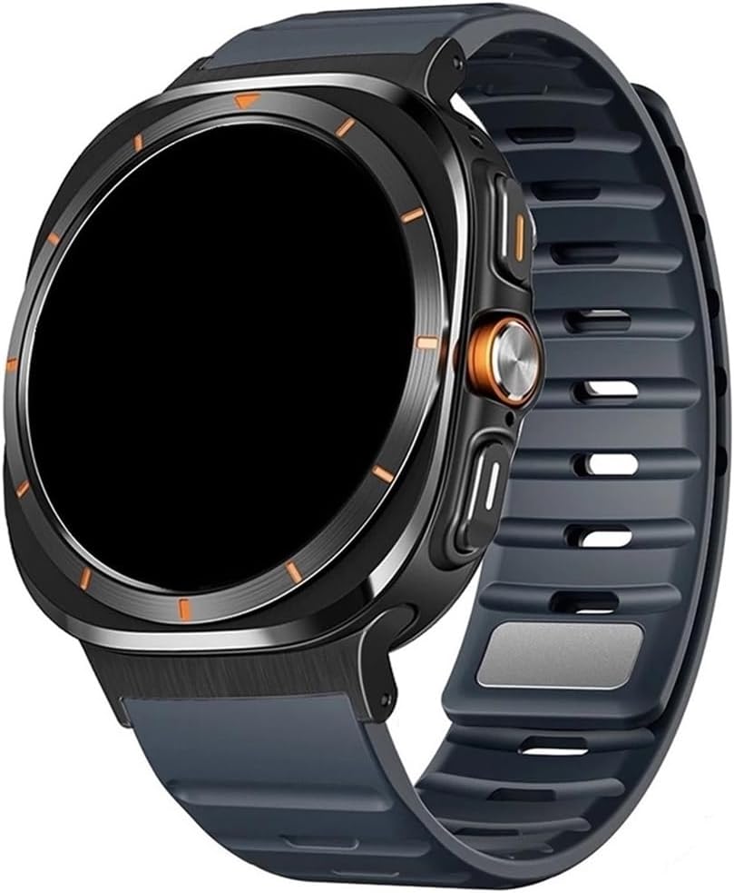 No Gaps Watch Strap Fit for Samsung Galaxy Watch Ultra 47mm Loop Band Soft Silicone Mens Bracelet