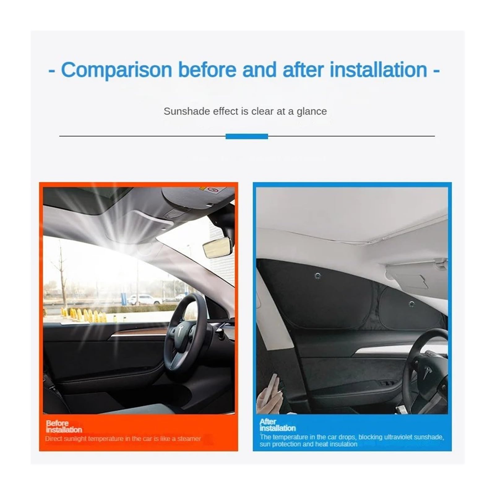 Tendina Auto Laterale Per Tesla Per Il Modello 3 Y Juniper Highland 2021-2026 Auto Finestrini Laterali Parasole Ventose Anteriore Parabrezza Posteriore Privacy(New MY Full 8PCS)