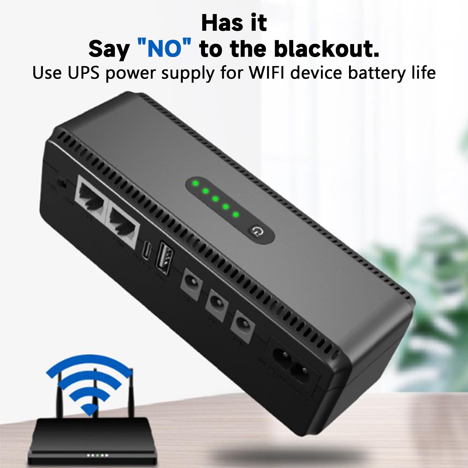 Batería De Respaldo para Router Energía Ininterrumpida 10400 mAh | Fuente Batería Para Cámara WiFi Router WiFi, Cámara Seguridad, Monitor Infantil, Cámara Intercomunicadora, Alarma, Cerradura