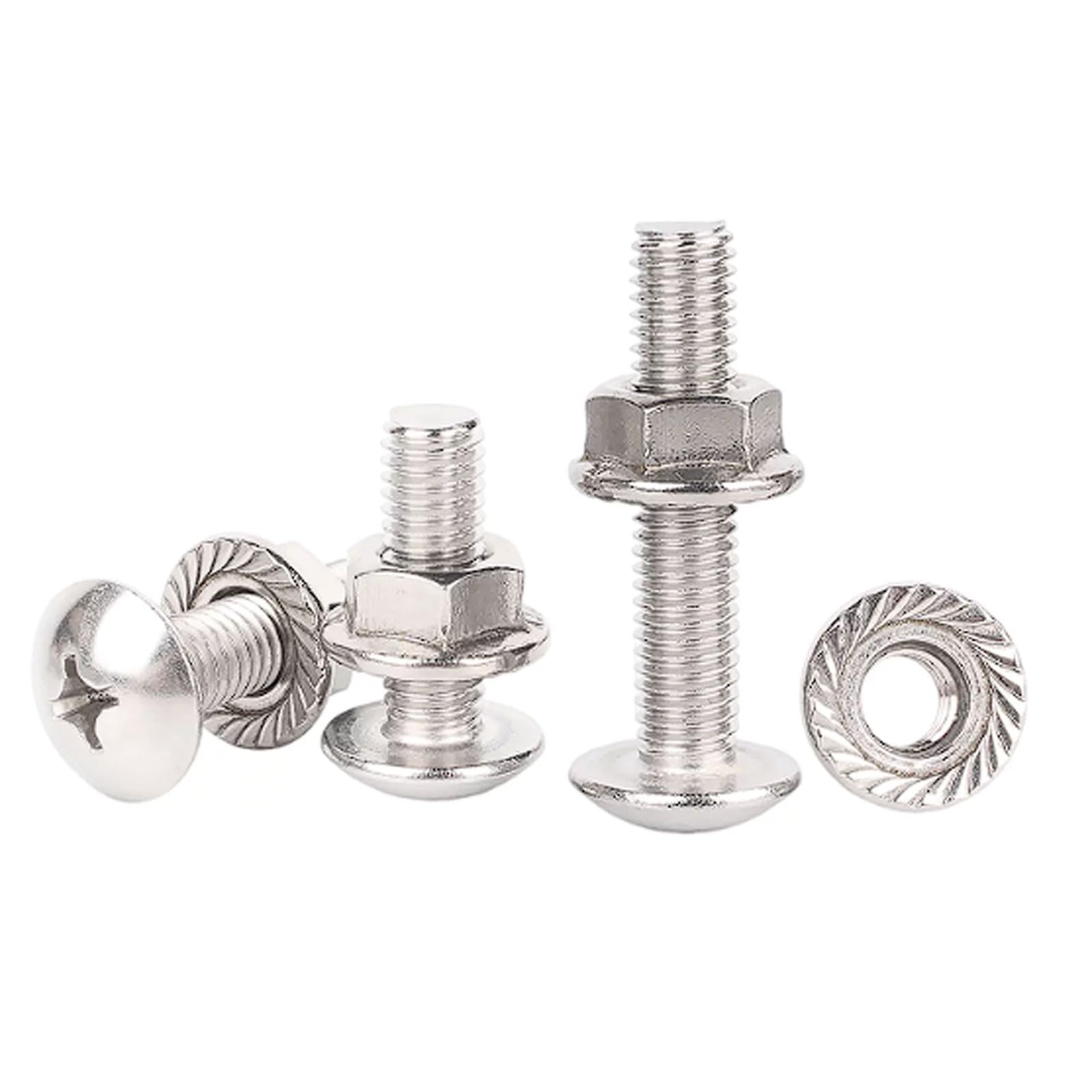 Kit de tuercas y pernos cruzados de cabeza plana grande M6 de acero inoxidable 304, 40 juegos, tornillos cruzados avellanados extra anchos Tornillos industriales(M6x60 [40 sets])