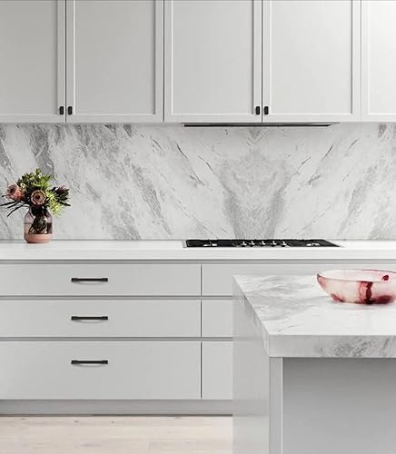 Miniatura 6 de Paquete de 20 tiradores de gabinete negro mate de 5 pulgadas (5.039 in), herrajes para gabinetes de cocina