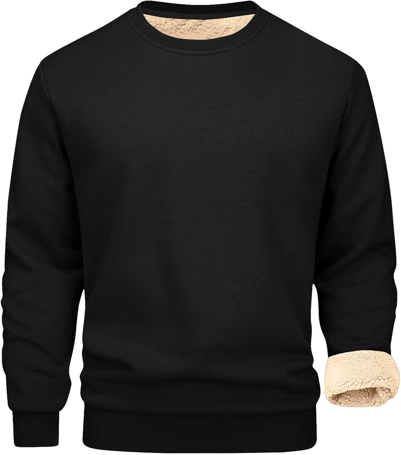 Men's Sherpa Hoodie Tracksuit Pullover Thick Warm Fleece Lined Hoodies Athletic Sweatshirts and Swaetpants Winter