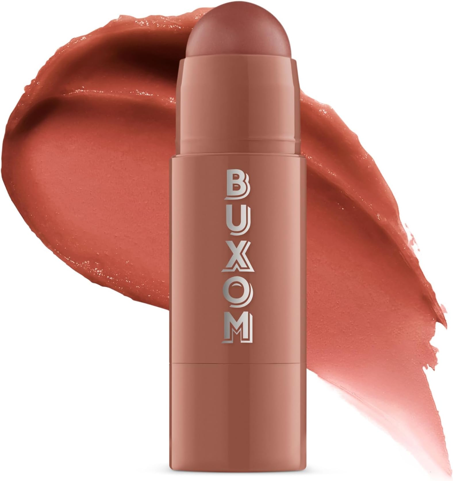 BUXOM Power-Full Plumping Lip Balm, Tinted Lip Balm Plumper, Enhancing Lip Moisturizer, Hydrating & Smoothing Peptide Lip Treatment, Cruelty-Free