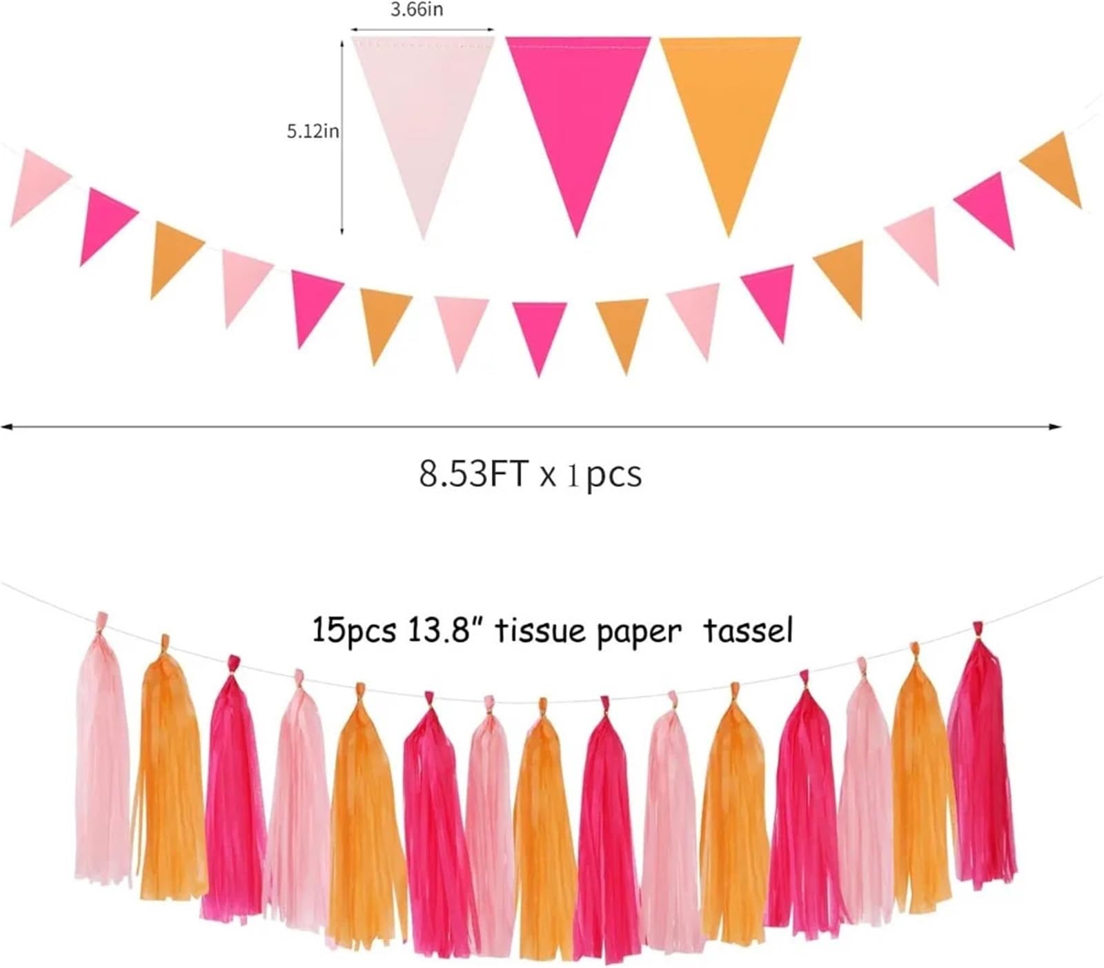 Pon Pon Di Carta Decorazioni for Feste Autunnali Da 23 Pezzi: Pon Pon In Tessuto, Stelle Filanti, Striscione Con Ghirlanda Di Nappe for Matrimonio