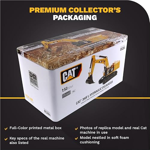 Miniatura 6 de Excavadora hidráulica Diecast Masters 1:50 Caterpillar 390F L | Camiones para gatos y equipos de construcción serie High Line | Modelo a escala 1:50
