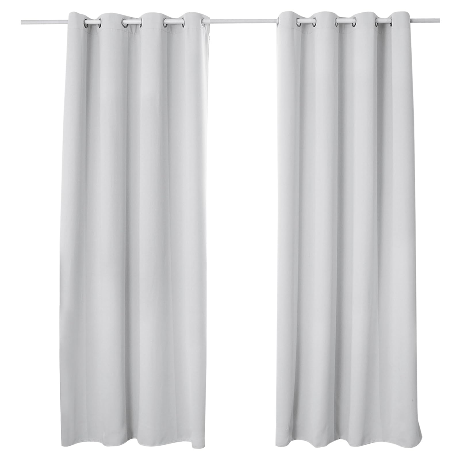 WOLTU Gardinen mit Ösen Gardinen mit Ösen Verdunkelungsvorhang, 250 g/m², 135x225 cm, Weiß