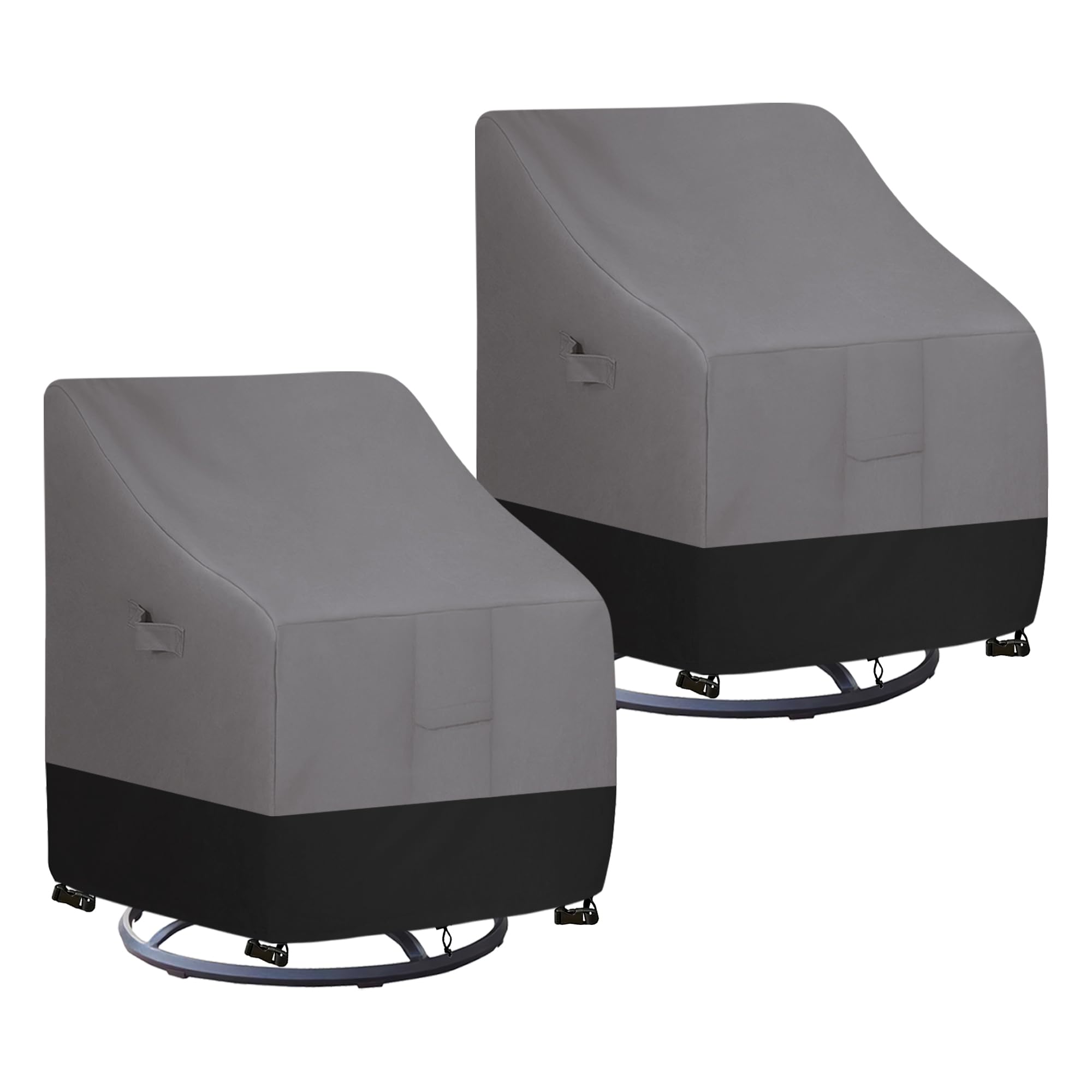 Easy-Going Outdoor Swivel Chair Cover Waterproof, Heavy Duty Patio Chair Cover, Windproof Outdoor Furniture Cover with Air Vent (2 Pack-30Wx34Dx38.5H