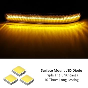 Amazon.com: iJDMTOY Clear Lens Amber Full LED Side Mirror