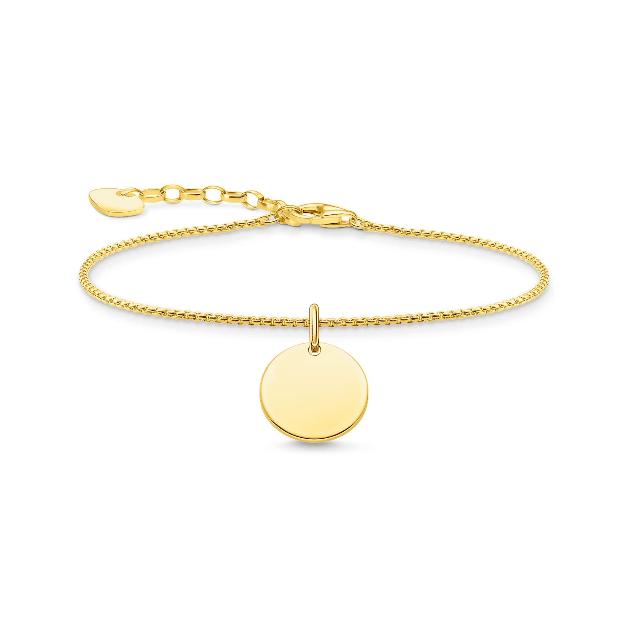 Thomas Sabo Sterling Silver Women's Gold Sterling Silver Bracelet A1960-413-39-L19v – Signature - Sterling Silver / Plated