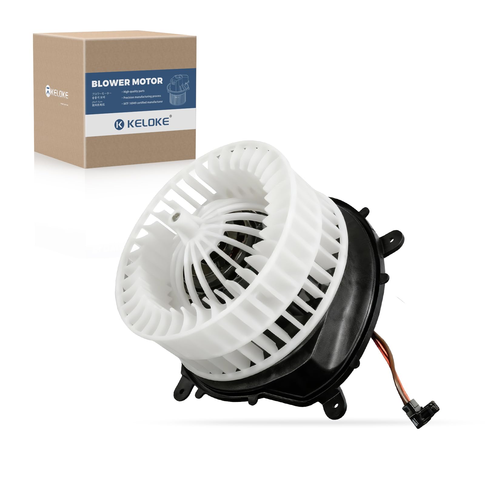 KELOKE Front HVAC Heater Blower Motor Fan Compatible with Mercedes-Benz | 2000-2006 CL500, CL55 AMG, CL600, CL65 AMG, S350, S430, S500, S55 AMG, S600, S65 AMG, with Fan Cage, Replace# 2208203142
