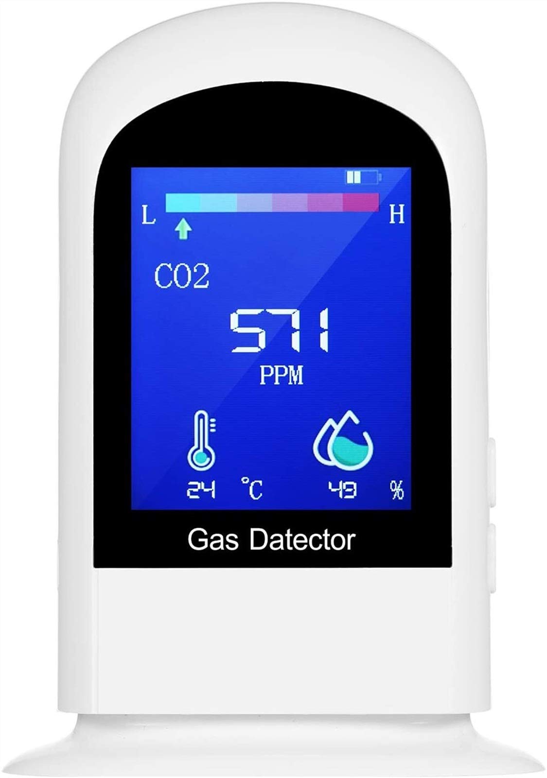 Auoeer Rechargeable carbon dioxide concentration meter portable LCD digital CO2 meter dioxide Instrument CO2 / RH/Temperature 3-in-1 Air Quality Monitor