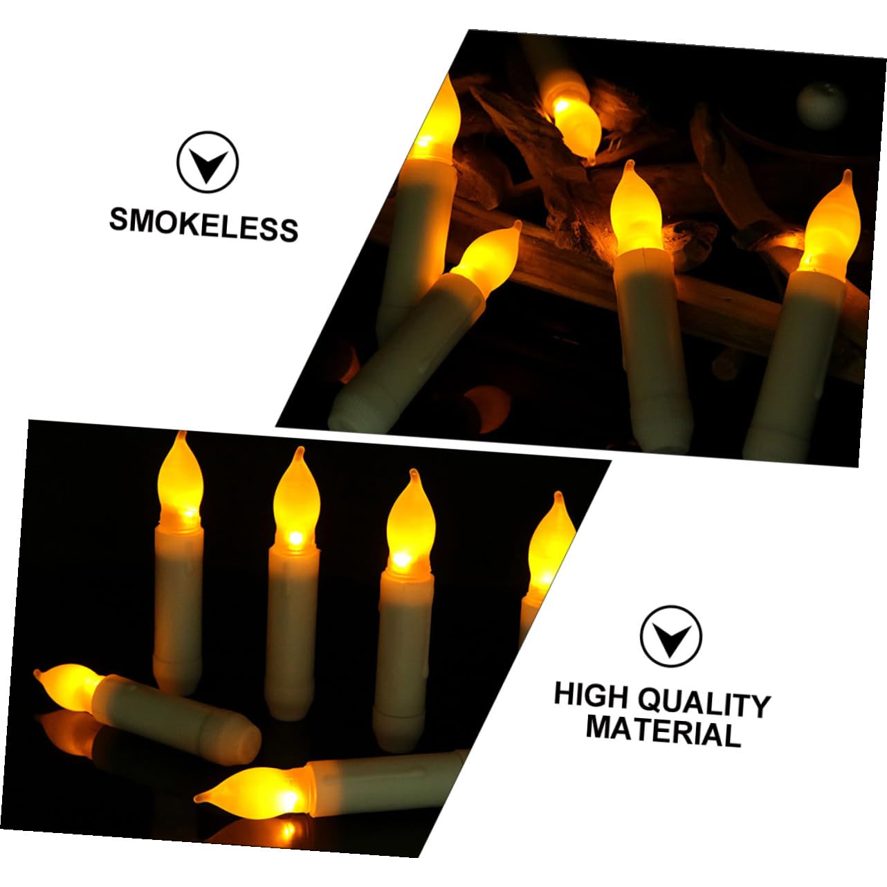 Hemobllo 12pezzi Candele Candele Led Forma Fiamma Senza Luci Di Candela Per Matrimoni e Feste Per Decorazioni