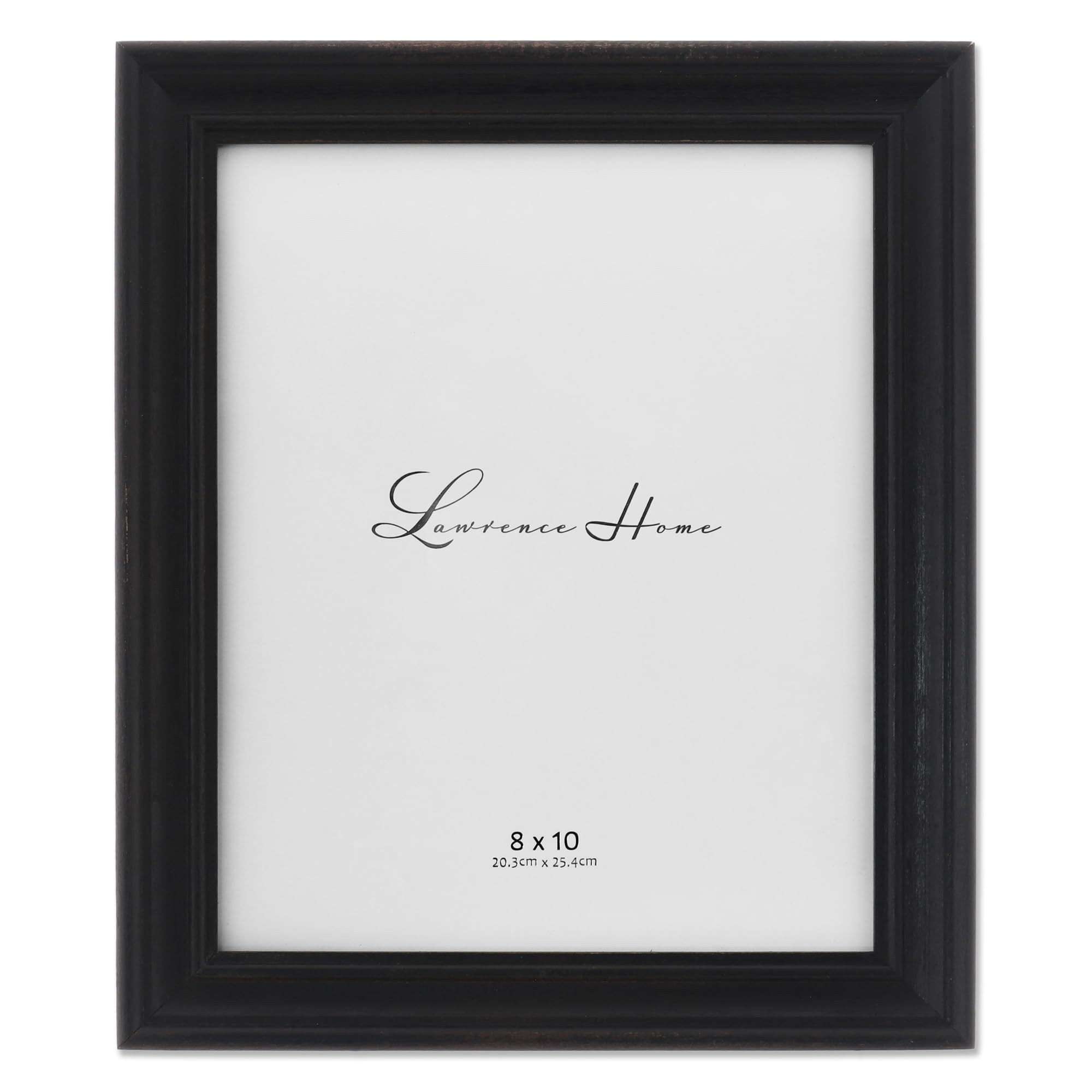 Lawrence Frames 746580 8x10 Durham Weathered Black Wood Picture Frame