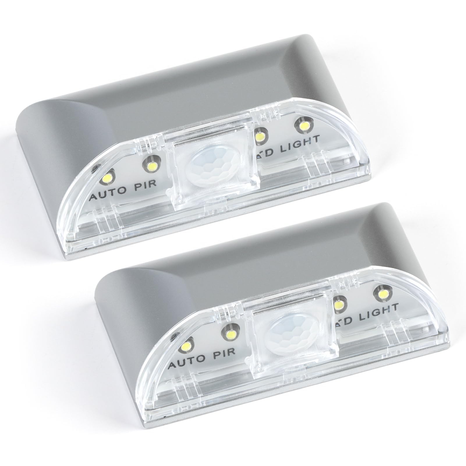 2PCS PIR Motion Sensor Keyhole LED Light With Auto On/Off for Front Door, Hallway, Closet and Drawer - Infrared Battery Operated - Perfect for Night Access
