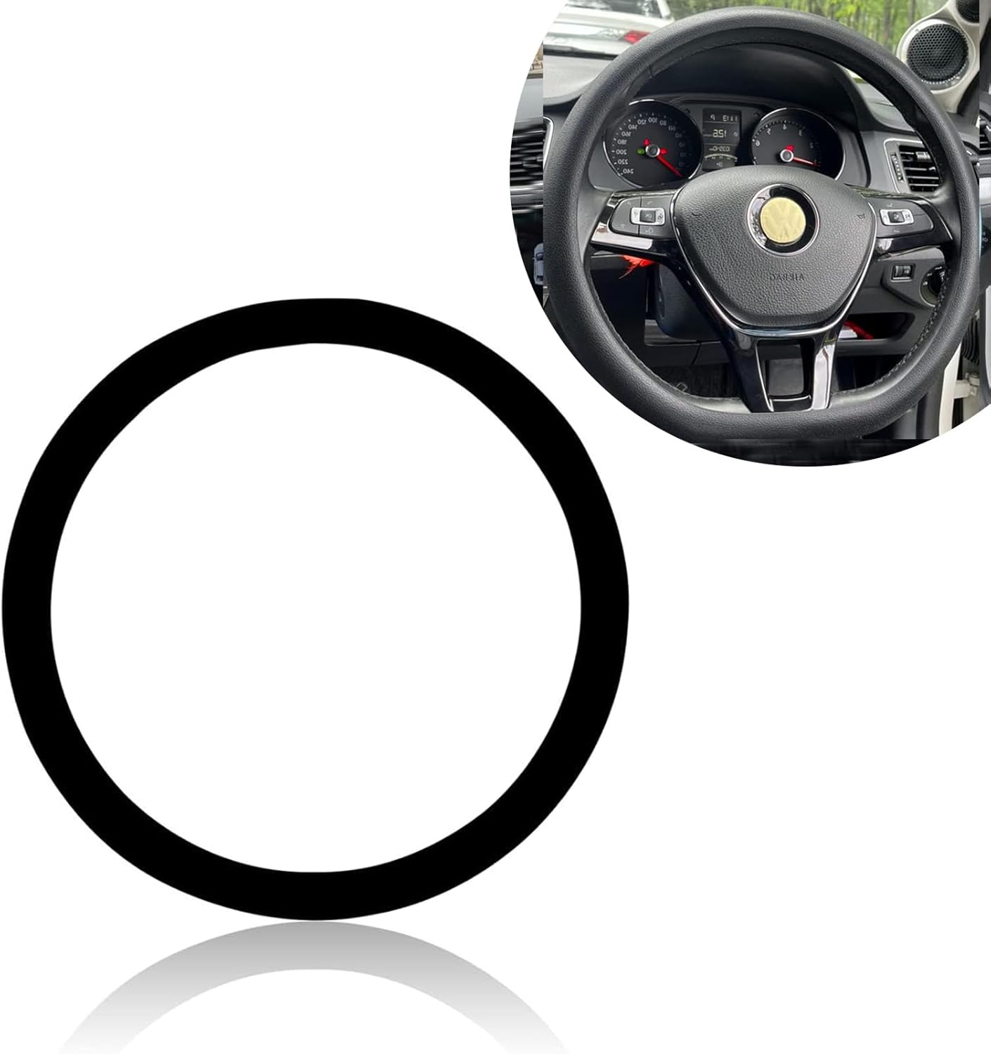 gunhunt Pack1 D Shaped Steering Wheel Cover, 14.9