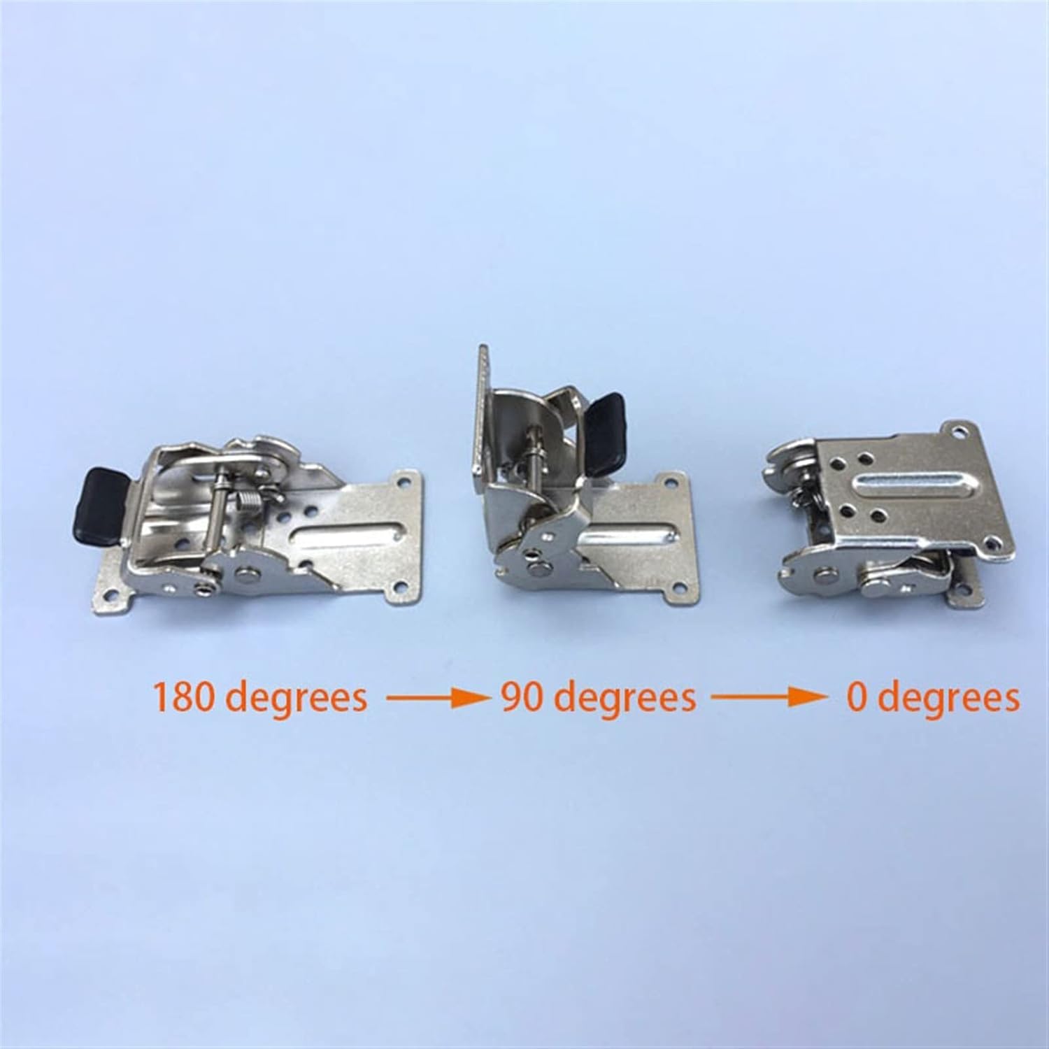 2PCS 0-90-180 Degree Self-Locking Folding Hinge, Silver Folding, Furniture Hardware Cabinet Hinge