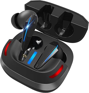 TEKKYS Wireless Earbuds, Bluetooth 5.3 Gaming Wireless Earphones, 72H Playtime USB C Type Fast Charging, Noise Cancelling Earbuds Mic, IPX4 Waterproof Earbuds, Smart Touch Control & Light Weight