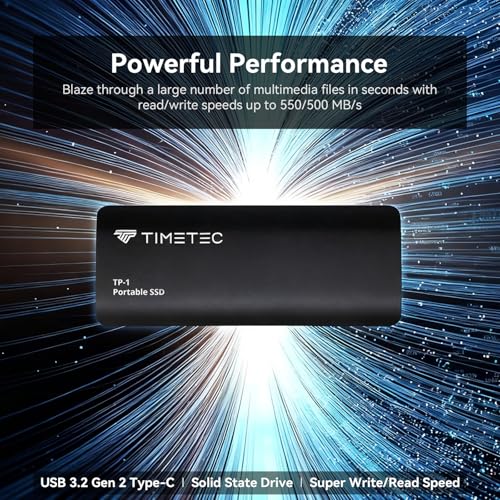 Image of Extreme Portable SSD 500GB, Ultra-Fast&Light External SSD for Gaming, Students, Professionals, Sleek Sturdy Mini External Solid State Drive, 3.2 USB-C Compatible for PC /Laptop /Mac /Phone /Tablet