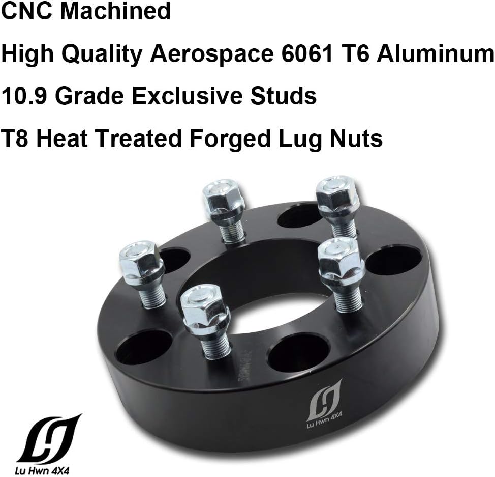 1.5" Thick 5x5.5 to 5x4.5 Wheel Adapters, Changes Bolt Pattern, 88mm Bore, 1/2-20 Studs for Dodge Ram 1500 Ford F100 F150 Bronco, 5x139.7 to 5x114.3, Pack of 4