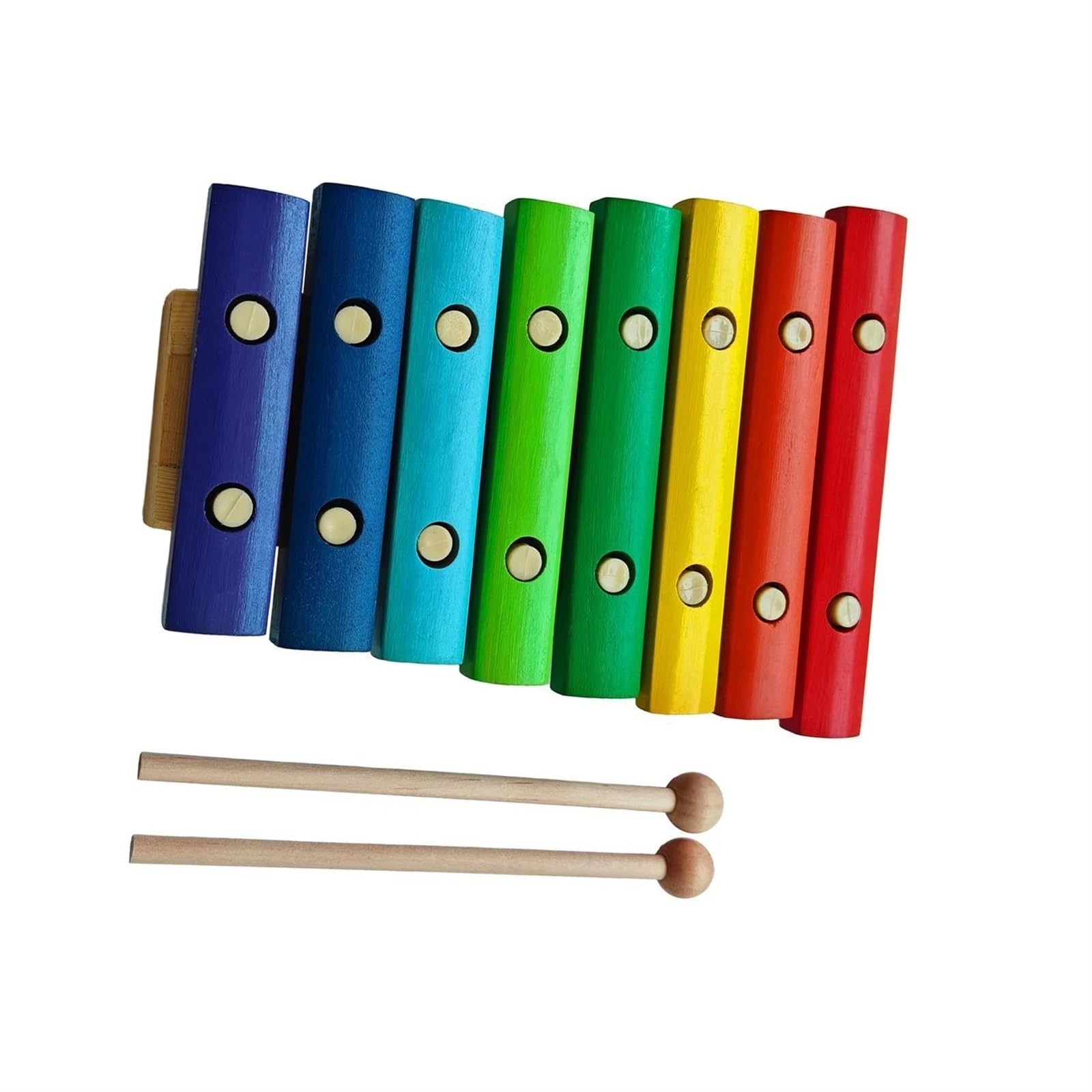 Xilófono Musical Xilófono De Madera De 8 Notas Instrumento Musical Con 2 Mazos De Madera Teclas Coloridas De Madera De Abedul