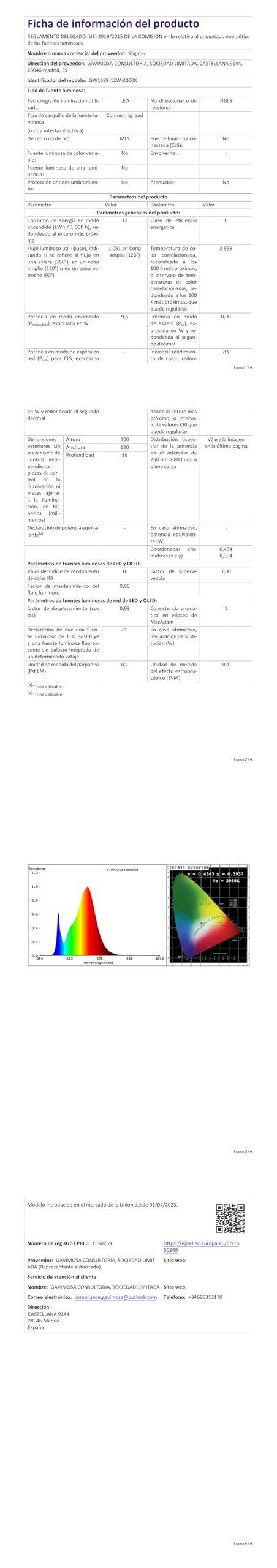 Klighten Lampada a LED per specchio da bagno, 40 cm, 12 W, IP44, lampada da bagno, lampada da bagno, lampada da parete, moderna, 1080 lm, 3000 K, luce bianca calda, 60 LED, 110 V-240 V, nero