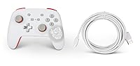 Vista 9 de PowerA Enhanced Wired Controller for Nintendo Switch - Mario White, Gamepad, game controller, wired controller, officially licensed