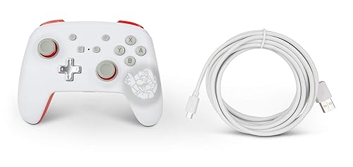 Miniatura 9 de PowerA Enhanced Wired Controller for Nintendo Switch - Mario White, Gamepad, game controller, wired controller, officially licensed