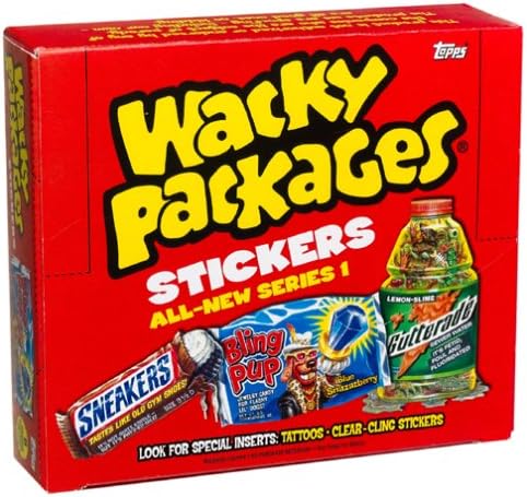 Topps Wacky Packages Series 1 Trading Card Stickers Box 24 Packs Per Box