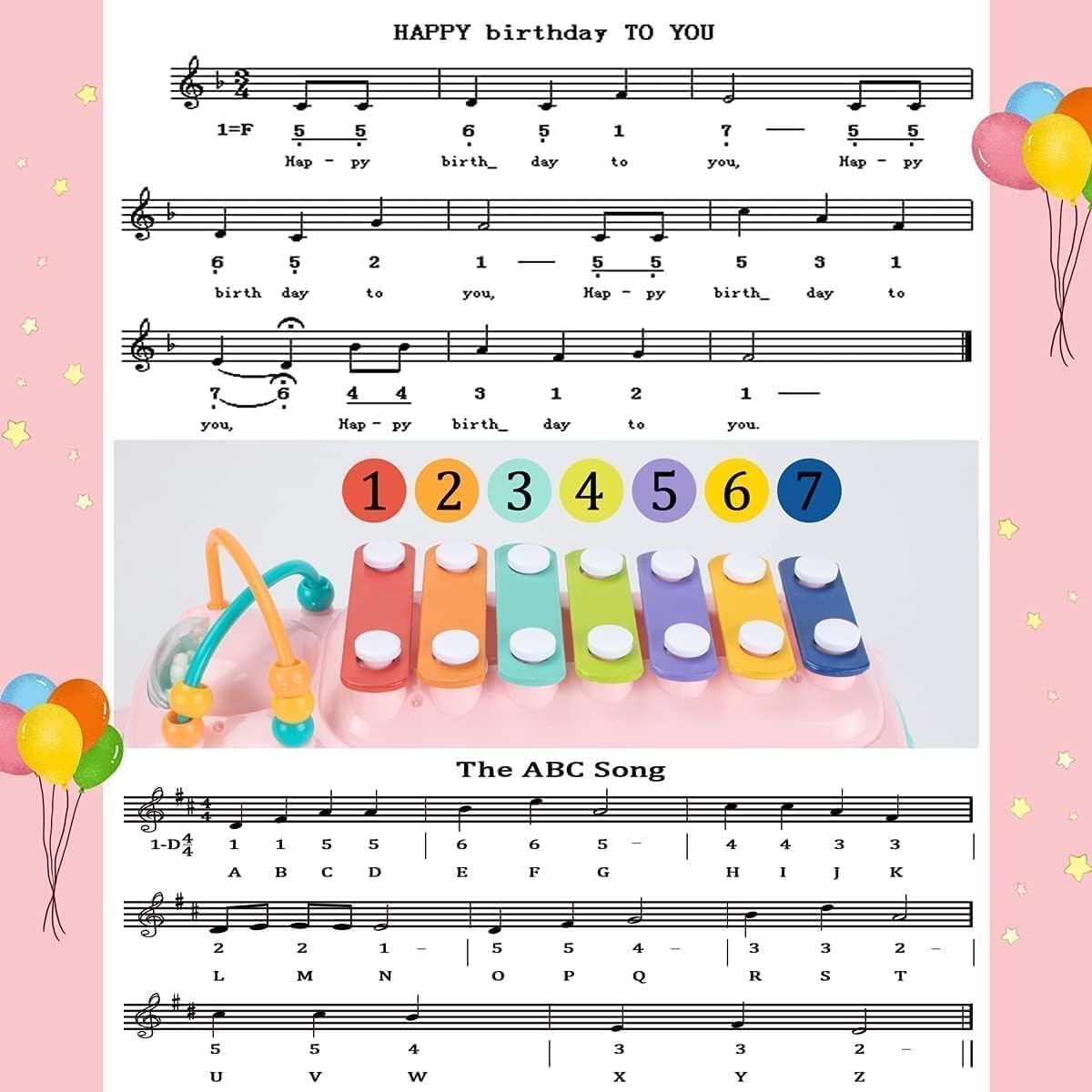 Verra Enterprise Toy School Bus , Xylophone Baby with Shape Sorter, Baby Girl Push & Pull Music Educational for Girl Boy Gifts Toddler 3