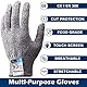 Grebarley Schnittschutzhandschuhe,Arbeitshandschuhe,Küchen Handschuhe,Level 5 Schutz,Lebensmittelecht,EN388 Zertifiziert,Gestrickt Handschuhe für Gartenbau/Baustelle/Küche (S, 1Paar)