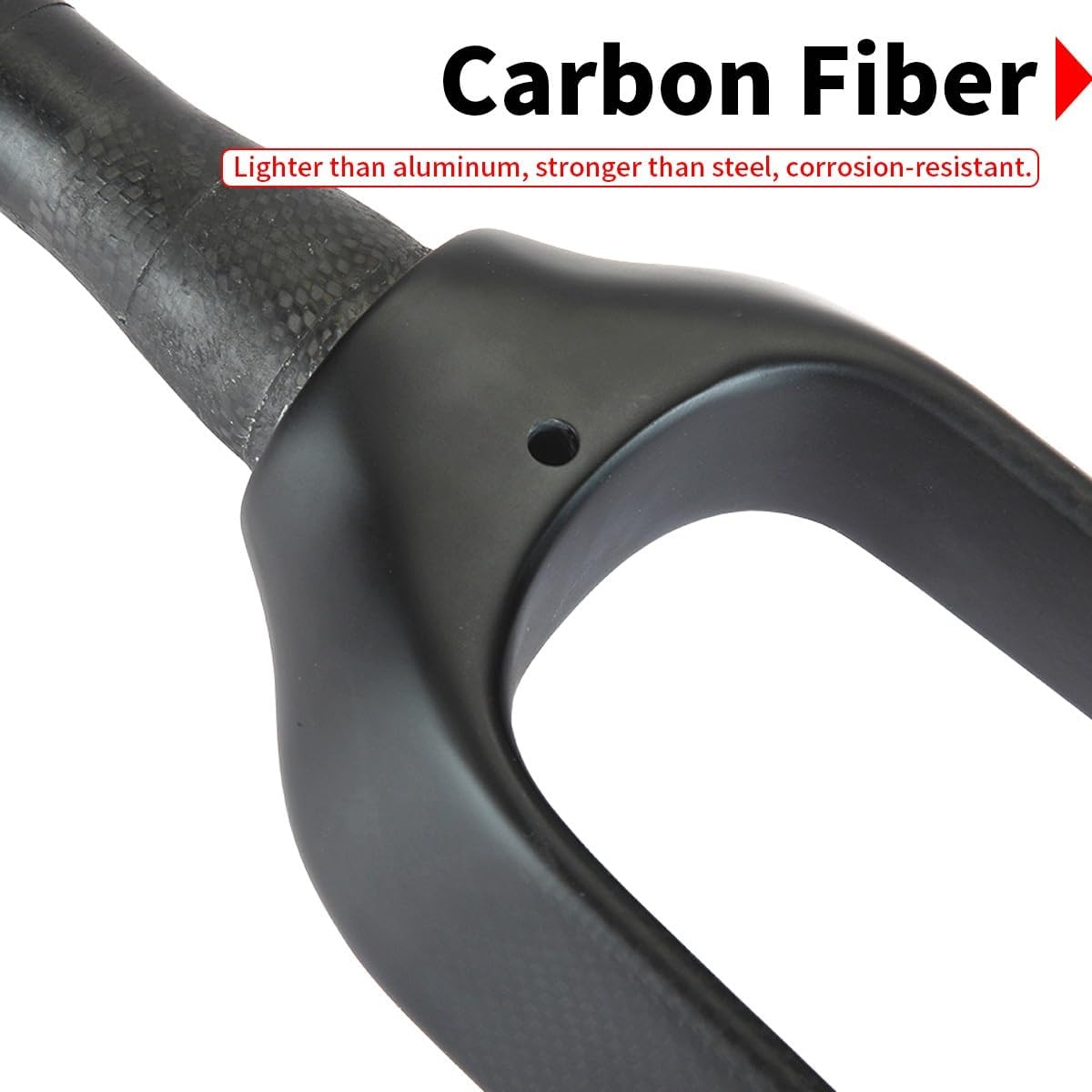 26/275/29'' Mountain Bike Full Carbon Rigid Fork Thru Axle Disc Brake Front Fork 28.6mm Threadless Straight/Tapered Tube Hard Forks