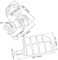 Vista 6 de FOVPLUE 1", 1.25" Estribos de Autopista Ajustables con Abrazadera para Harley Touring Softail Dyna Sportster modelos con Protector