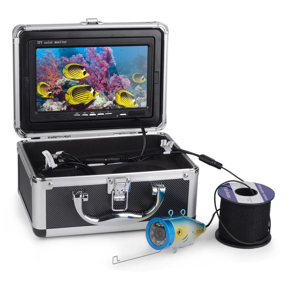 Caméra sous-marine 720P avec écran 7 pouces pour visionner les poissons