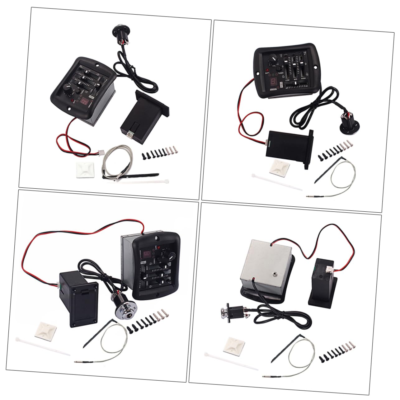 HANABASS Band Eq Acoustic Guitar Preamp with Piezo Pickup and Volume Control for Musicians Seeking Enhanced Sound and Versatile Effects