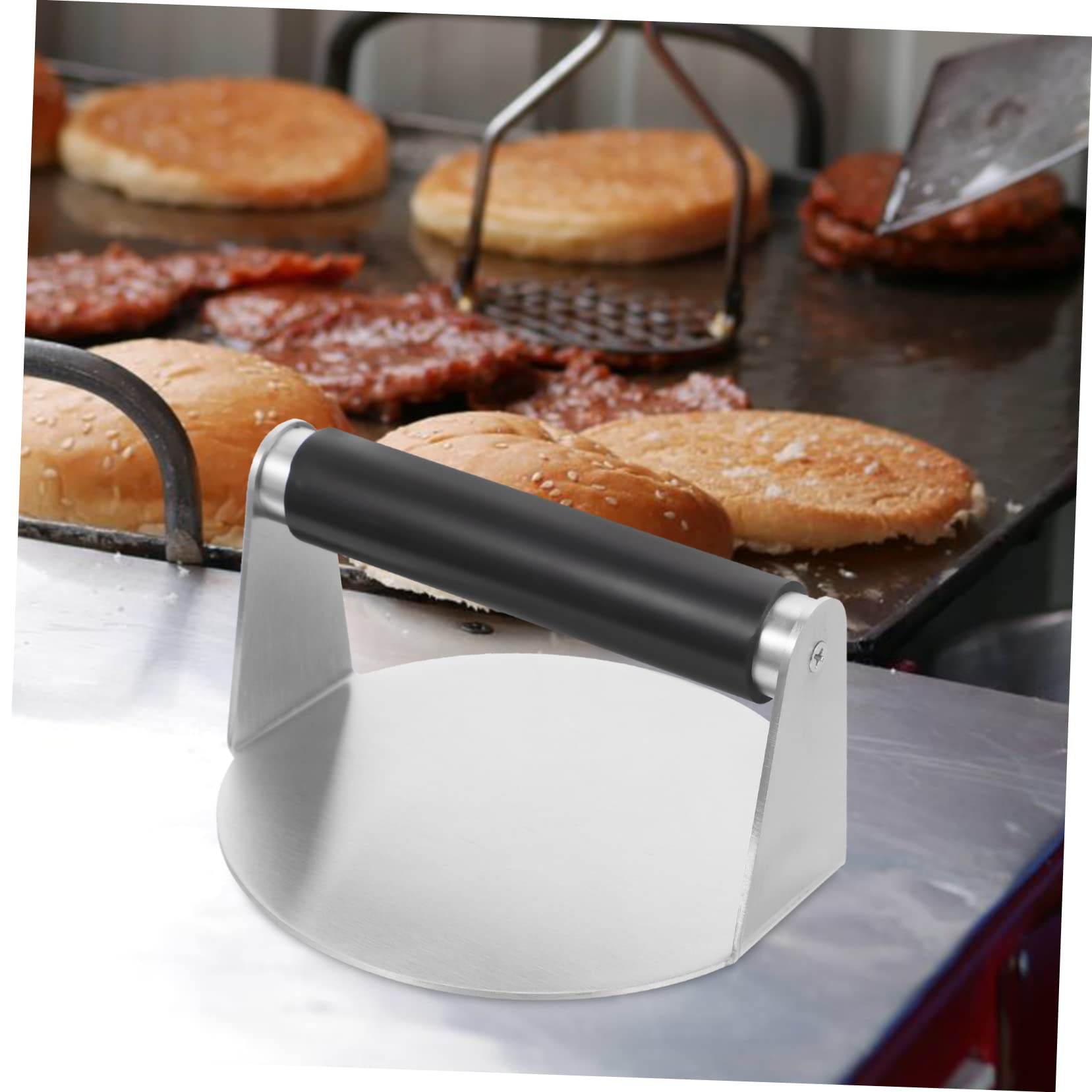 Burgerpresse aus Edelstahl, Ergonomischer Griff, für Küche und Grill