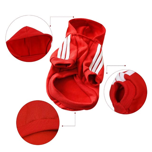 Foto 3 de 5 de Eastlion Ropa Perro,Cálido Sudadera con Capucha para Perros Algodón Suéter Chaqueta Abrigo Costume Pullover…