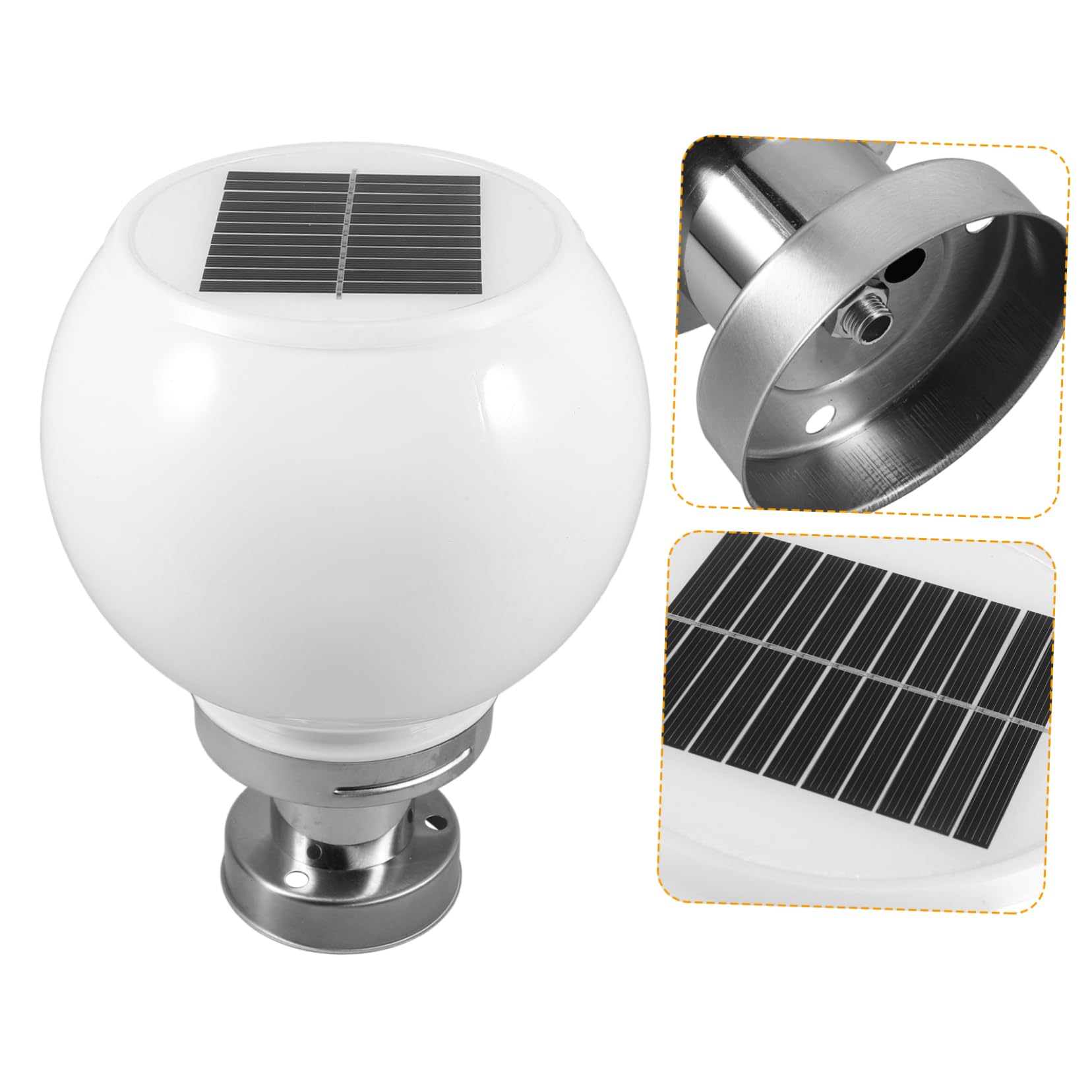 Homoyoyo Luce Da Giardino A Led Ad Energia Solare Lampada Da Esterno Con Sensore Di Movimento Facile Da Installare Rotonda Da 200 Mm Elegante Argento