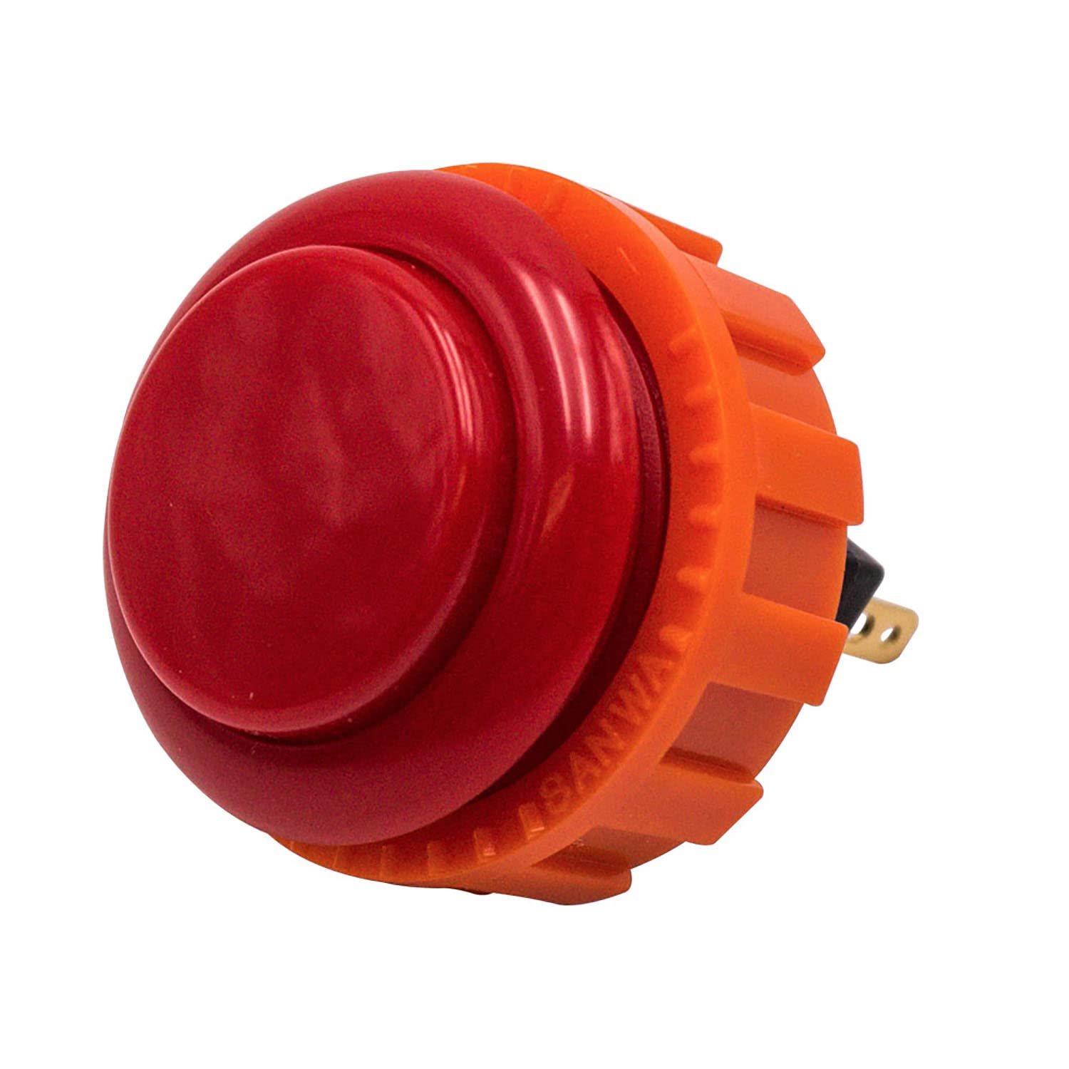 Bouton de Jeu Arcade Vissable SANWA OBSN-24 Couleur: Rouge Retro Gaming Bartop Jeux Vidéo