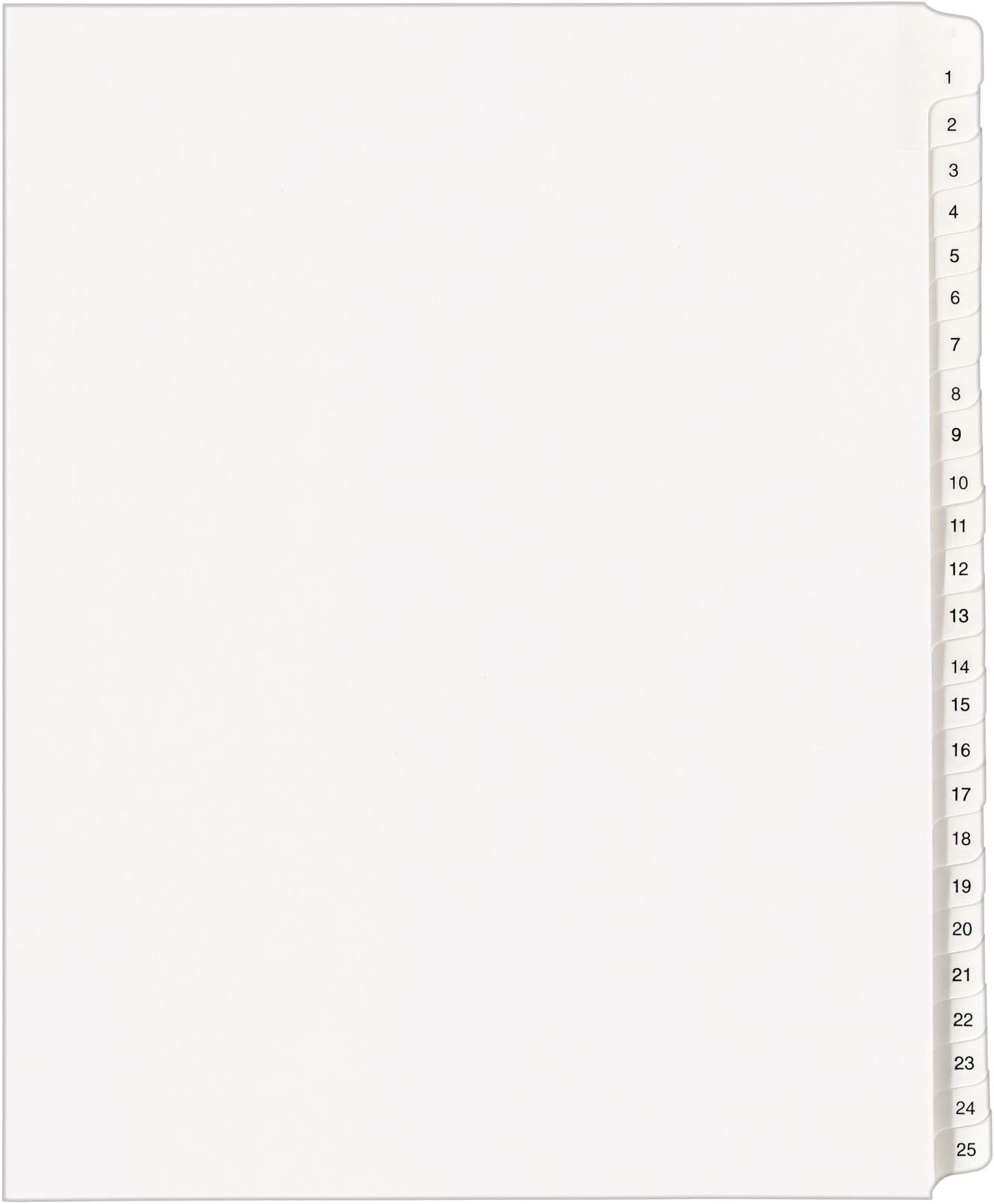 Avery 1-25 Legal Exhibit Dividers for 3 Ring Binders, 25-Tab Sets, Allstate Style, 1 Binder Divider Set (01701)