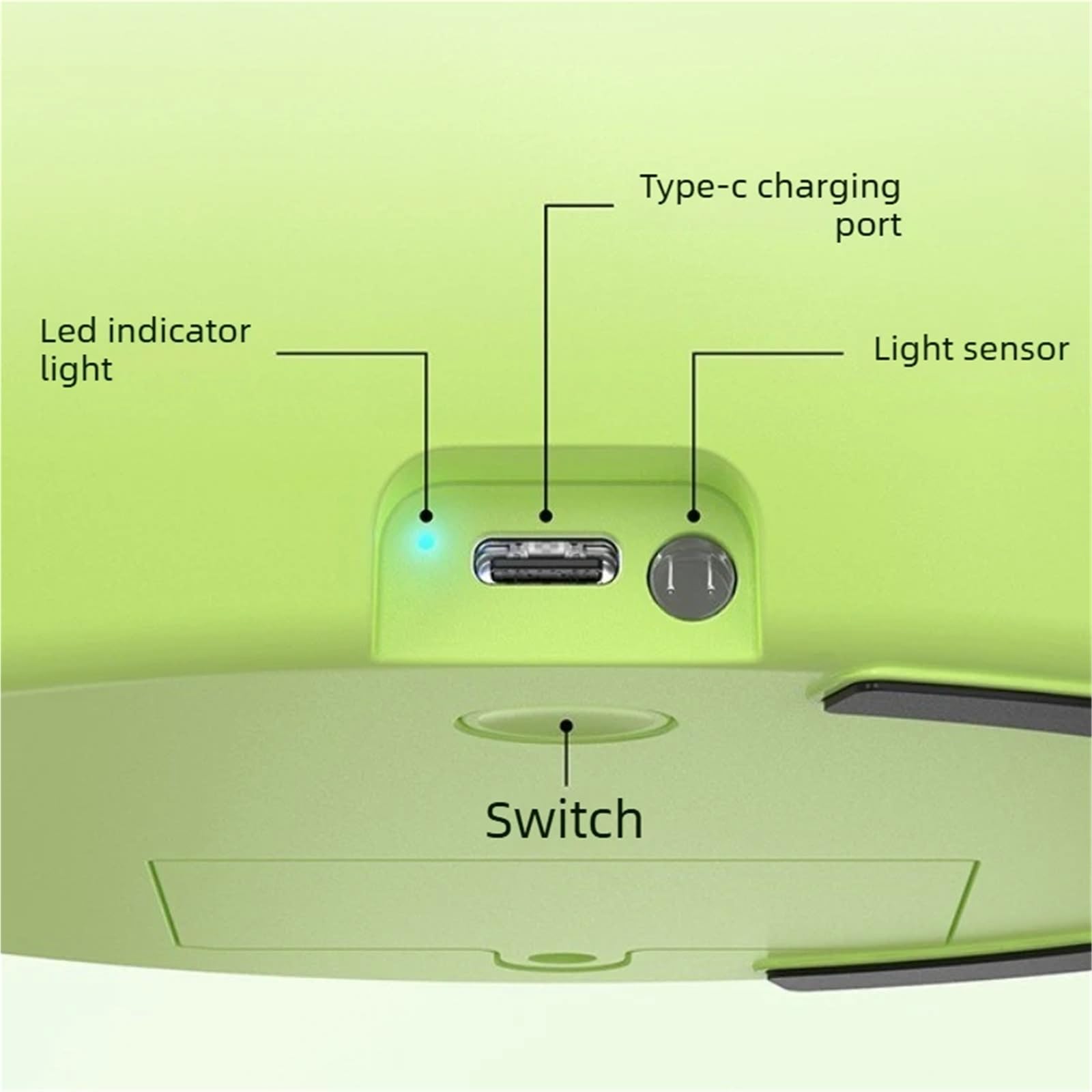 Juguete giratorio for gatos con forma de manzana y palo for provocar | Rotación automática for autojuego. Tocadiscos recargable en forma de manzana con ratón.(Green)