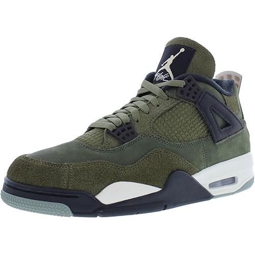 Jordan Mens Air 4 Craft Medium Olive - Medium Olive/Pale Vanilla-Cargo Khaki-Black-Sail - Size 10.5