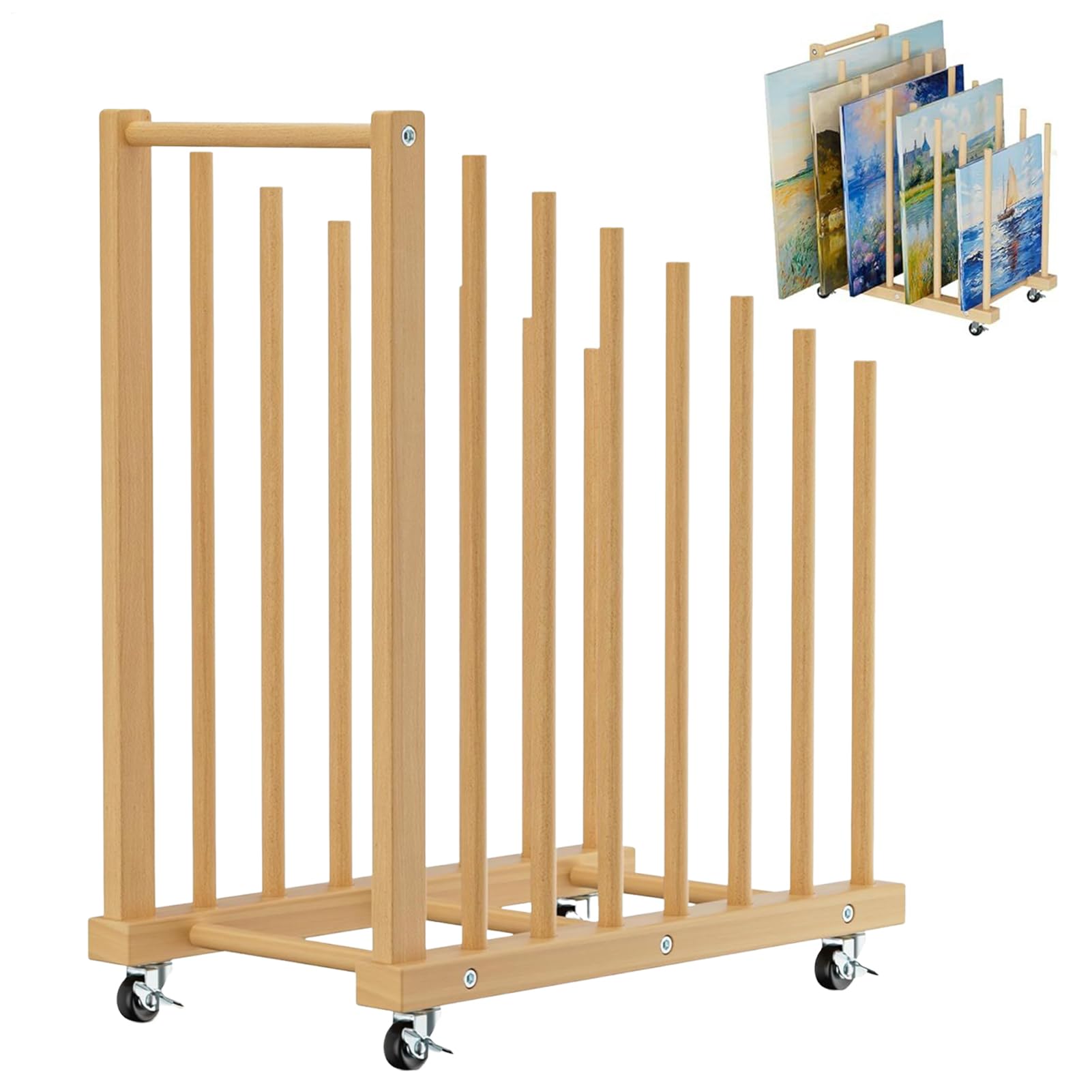 Generisch Kunstaufbewahrungsregal, Langlebiger Ausstellerständer, Gemälde Aufbewahrungsgestell, Für Kunstwerke Poster Studio Papier - Handwerk Kinder Schule Wand Zuhause Vorschule