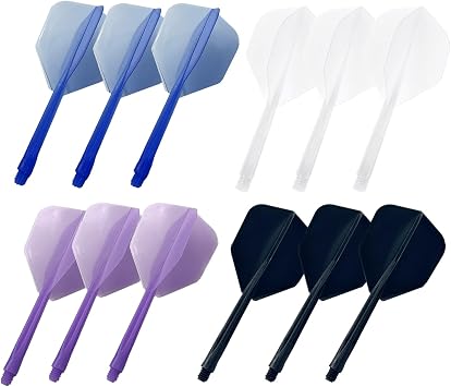 Dart Flights and Shafts,Personalised one Piece Integrated Accessory Plastic Break Resistance 2-in-1 Combined Dart Flights and Stems Dart Flights and ShaftS